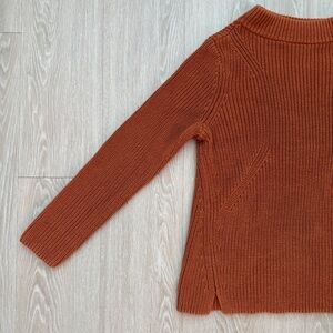 Talbots 100% Cotton Knit Sweater | Size Large | Rust Orange